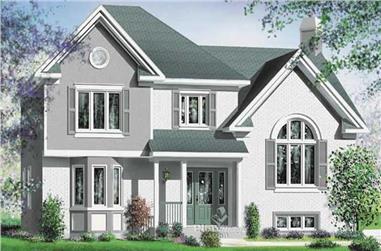 3-Bedroom, 1077 Sq Ft Multi-Unit House Plan - 157-1036 - Front Exterior