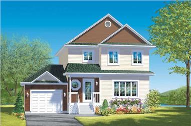3-Bedroom, 1500 Sq Ft Country House Plan - 157-1046 - Front Exterior