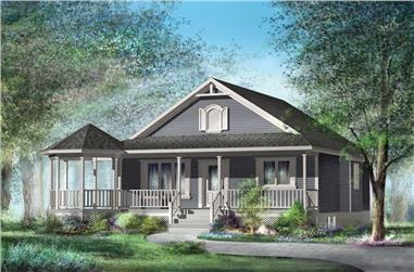 2-Bedroom, 794 Sq Ft Country House Plan - 157-1048 - Front Exterior