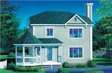 3-Bedroom, 1440 Sq Ft Country House Plan - 157-1049 - Front Exterior