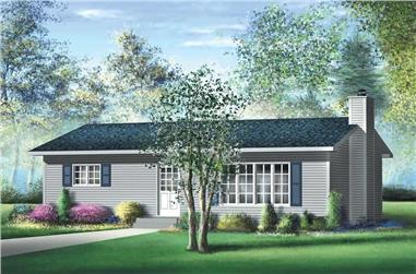 2-Bedroom, 864 Sq Ft Small House - Plan #157-1081 - Front Exterior