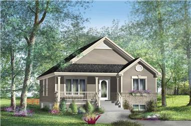 2-Bedroom, 953 Sq Ft Country Home Plan - 157-1089 - Main Exterior