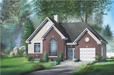 2-Bedroom, 1243 Sq Ft Ranch Home Plan - 157-1118 - Main Exterior