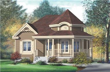 2-Bedroom, 974 Sq Ft Country House Plan - 157-1129 - Front Exterior