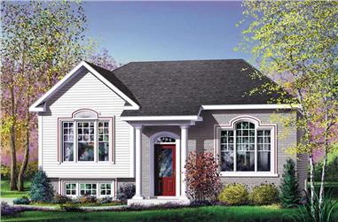 2-Bedroom, 1033 Sq Ft Ranch Home Plan - 157-1136 - Main Exterior