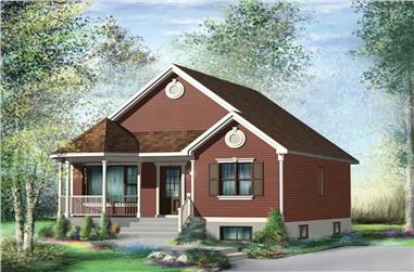 2-Bedroom, 845 Sq Ft Bungalow House - Plan #157-1141 - Front Exterior