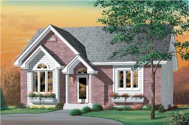 2-Bedroom, 1110 Sq Ft Ranch House Plan - 157-1148 - Front Exterior