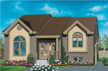 2-Bedroom, 1030 Sq Ft Bungalow House Plan - 157-1151 - Front Exterior