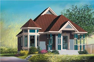 2-Bedroom, 906 Sq Ft Bungalow House Plan - 157-1159 - Front Exterior