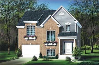 3-Bedroom, 1608 Sq Ft Contemporary House Plan - 157-1181 - Front Exterior