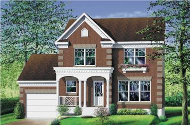 3-Bedroom, 1395 Sq Ft Multi-Level House Plan - 157-1186 - Front Exterior