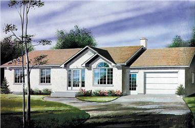 3-Bedroom, 1112 Sq Ft Ranch Home Plan - 157-1194 - Main Exterior