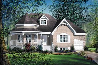 2-Bedroom, 1273 Sq Ft Country Home Plan - 157-1204 - Main Exterior