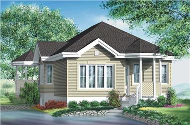 2-Bedroom, 957 Sq Ft Bungalow House Plan - 157-1263 - Front Exterior