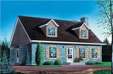3-Bedroom, 1833 Sq Ft Farmhouse House Plan - 157-1272 - Front Exterior
