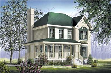 3-Bedroom, 1815 Sq Ft Farmhouse House Plan - 157-1276 - Front Exterior