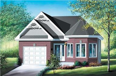2-Bedroom, 983 Sq Ft Bungalow House Plan - 157-1306 - Front Exterior