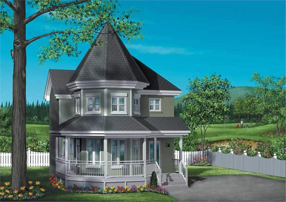 Front elevation of Small House Plans home (ThePlanCollection: House Plan #157-1310)