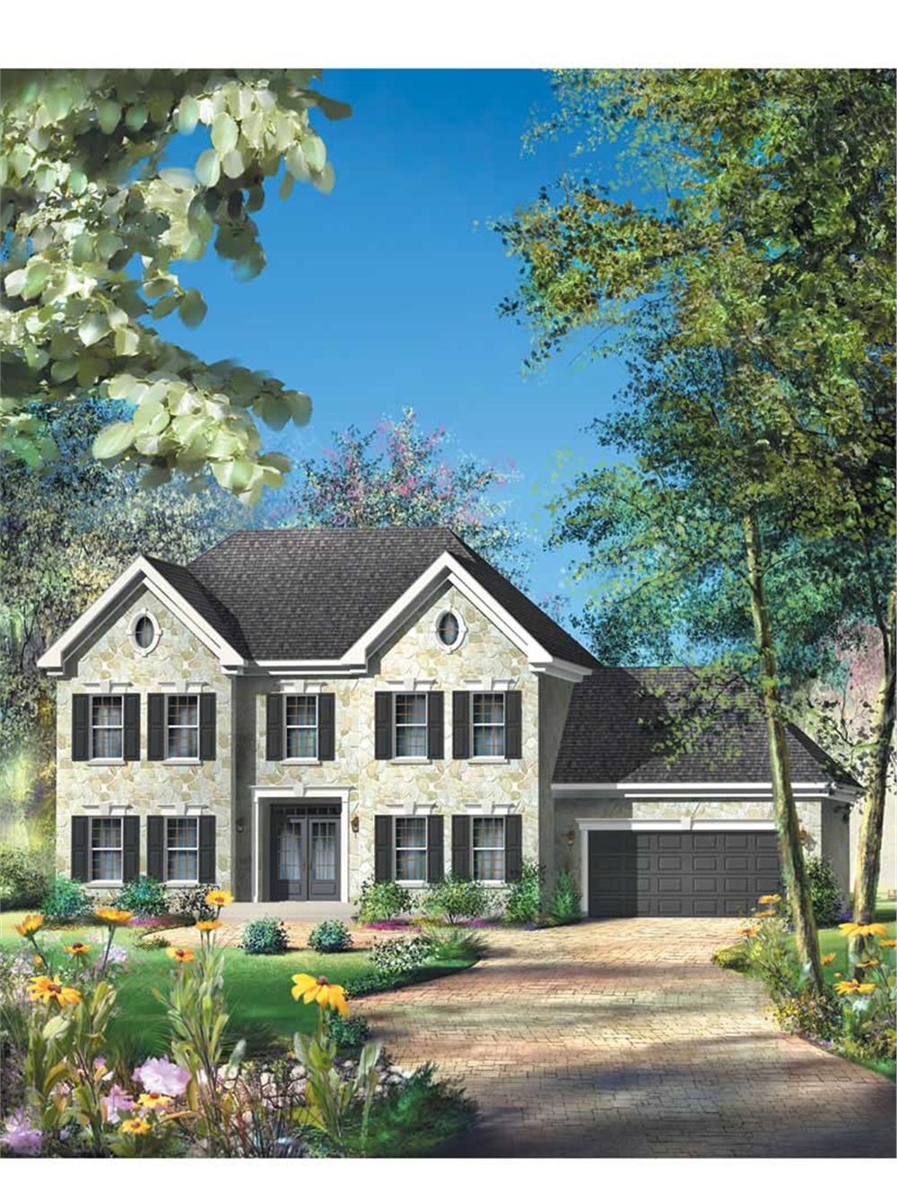Luxury home (ThePlanCollection: Plan #157-1315)