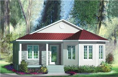 2-Bedroom, 1050 Sq Ft Bungalow Home Plan - 157-1359 - Main Exterior