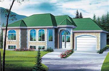 2-Bedroom, 1120 Sq Ft European Home Plan - 157-1368 - Main Exterior