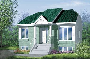 2-Bedroom, 884 Sq Ft Bungalow House Plan - 157-1370 - Front Exterior