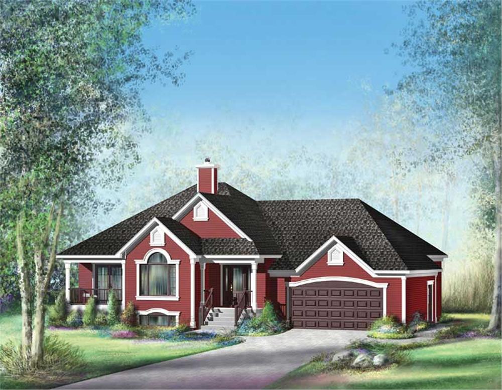 Ranch home (ThePlanCollection: Plan #157-1373)