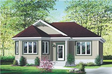 2-Bedroom, 1047 Sq Ft Ranch Home Plan - 157-1375 - Main Exterior