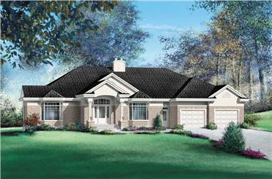 3-Bedroom, 3775 Sq Ft Ranch House Plan - 157-1390 - Front Exterior