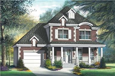 3-Bedroom, 1392 Sq Ft Multi-Level House Plan - 157-1411 - Front Exterior