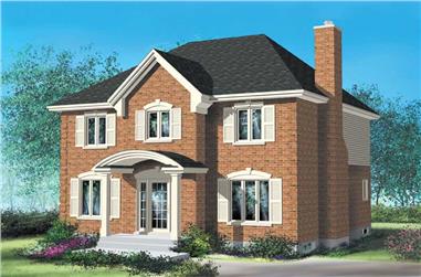 4-Bedroom, 1960 Sq Ft Multi-Level House Plan - 157-1423 - Front Exterior