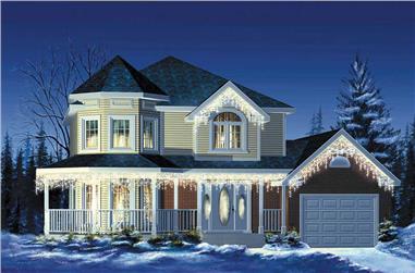3-Bedroom, 1412 Sq Ft Small House Plans - 157-1427 - Main Exterior
