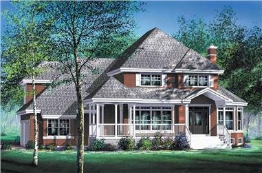 3-Bedroom, 2888 Sq Ft Multi-Level House Plan - 157-1438 - Front Exterior