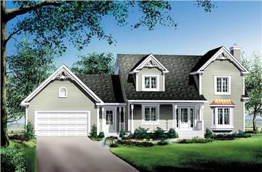 3-Bedroom, 1751 Sq Ft Multi-Level House Plan - 157-1441 - Front Exterior