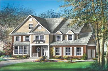 4-Bedroom, 5165 Sq Ft Luxury House Plan - 157-1460 - Front Exterior