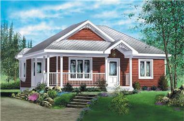 2-Bedroom, 894 Sq Ft Ranch House Plan - 157-1475 - Front Exterior