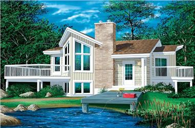 1-Bedroom, 772 Sq Ft Country Home Plan - 157-1482 - Main Exterior