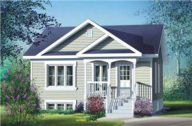 2-Bedroom, 780 Sq Ft Bungalow House Plan - 157-1501 - Front Exterior