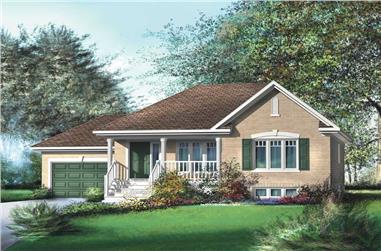 2-Bedroom, 926 Sq Ft Country Home Plan - 157-1503 - Main Exterior