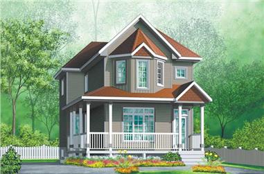 3-Bedroom, 1404 Sq Ft Country Home Plan - 157-1535 - Main Exterior