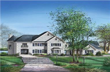 3-Bedroom, 3716 Sq Ft Multi-Level House Plan - 157-1591 - Front Exterior