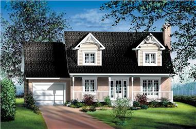 4-Bedroom, 1564 Sq Ft Cape Cod House Plan - 157-1618 - Front Exterior