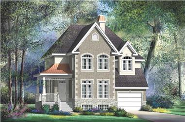 3-Bedroom, 1910 Sq Ft Multi-Level House Plan - 157-1633 - Front Exterior