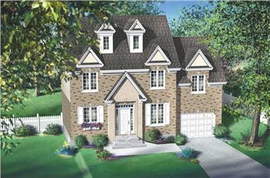 3-Bedroom, 1652 Sq Ft Multi-Level House Plan - 157-1641 - Front Exterior