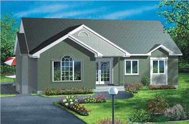 2-Bedroom, 998 Sq Ft Small House Plans - 157-1643 - Main Exterior