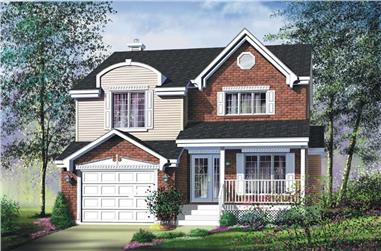 3-Bedroom, 1742 Sq Ft Country House Plan - 157-1650 - Front Exterior