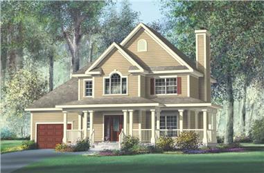 3-Bedroom, 1708 Sq Ft Multi-Level House Plan - 157-1654 - Front Exterior