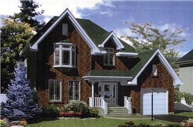 3-Bedroom, 1436 Sq Ft Country House Plan - 158-1015 - Front Exterior