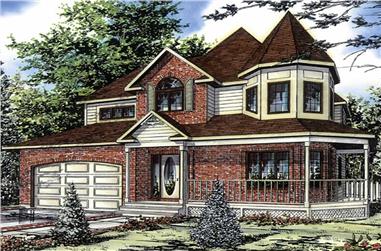 3-Bedroom, 2134 Sq Ft Country House Plan - 158-1020 - Front Exterior