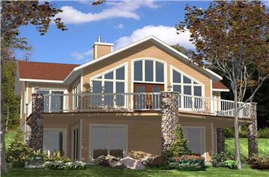 3-Bedroom, 2144 Sq Ft Country House Plan - 158-1034 - Front Exterior